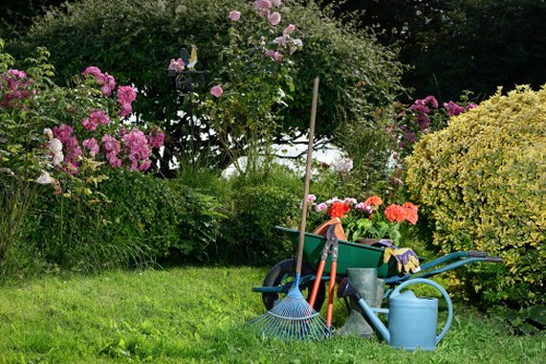 Beautiful Millbank home garden with vibrant flowers and manicured lawn